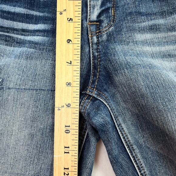 Dollhouse Charley Distressed Stretch Skinny Low Rise Y2K Jeans, Size 9 - Picture 7 of 13